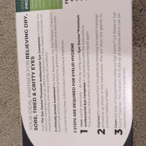 Hot & Cold Antibacterial Eye Compress Treatment Pack - Picture 3 of 6